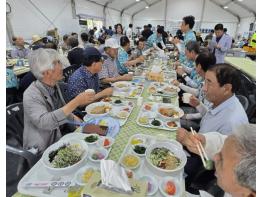 대한노인회 봉화군지회,   봉화은어축제 성공 기원하며 회원 50명 축제장 초청   기사 이미지