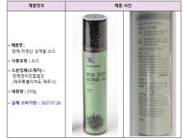 식품의약품안전처, 소비기한 미표시 소스 회수 조치 기사 이미지